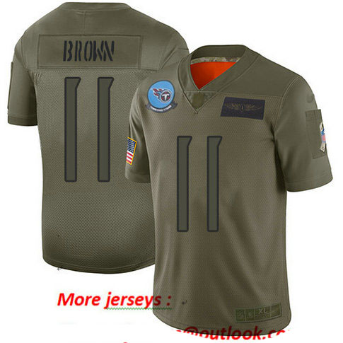 Titans #11 A.J. Brown Camo Men's Stitched Football Limited 2019 Salute To Service Jersey