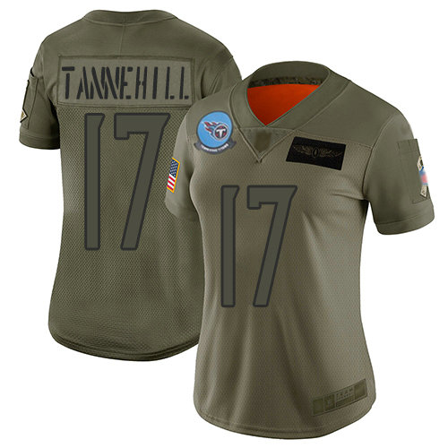 Titans #17 Ryan Tannehill Camo Women's Stitched Football Limited 2019 Salute to Service Jersey