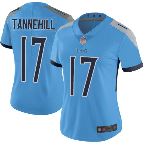 Titans #17 Ryan Tannehill Light Blue Alternate Women's Stitched Football Vapor Untouchable Limited Jersey