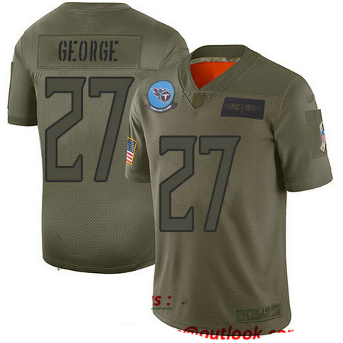 Titans #27 Eddie George Camo Men's Stitched Football Limited 2019 Salute To Service Jersey
