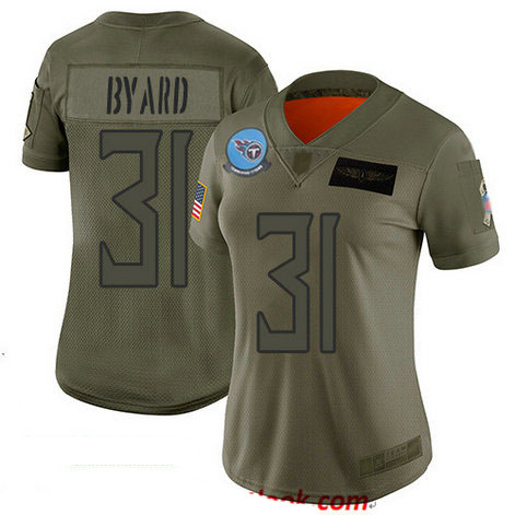 Titans #31 Kevin Byard Camo Women's Stitched Football Limited 2019 Salute to Service Jersey