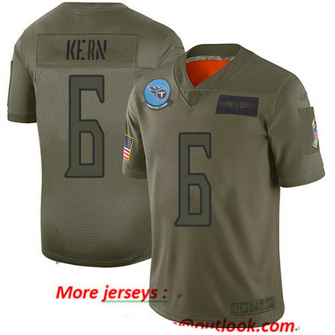 Titans #6 Brett Kern Camo Men's Stitched Football Limited 2019 Salute To Service Jersey