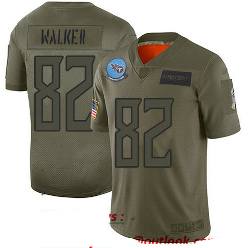 Titans #82 Delanie Walker Camo Men's Stitched Football Limited 2019 Salute To Service Jersey