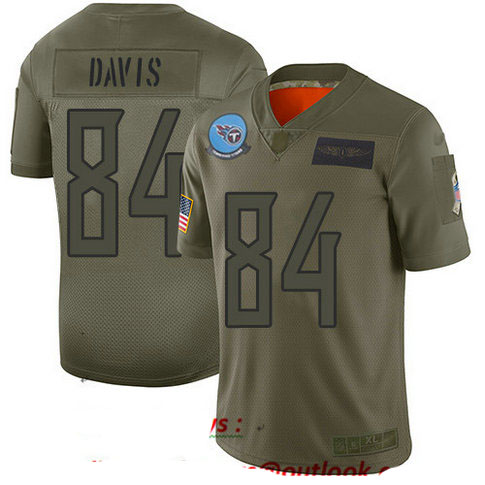 Titans #84 Corey Davis Camo Men's Stitched Football Limited 2019 Salute To Service Jersey