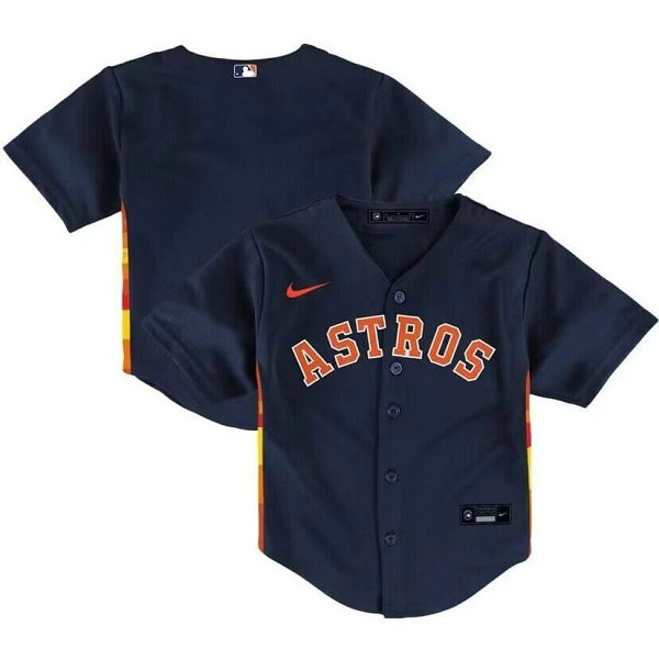 Toddler Houston Astros Blank Navy Stitched Baseball Jersey