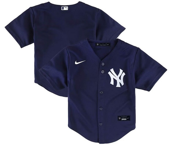 Toddler New York Yankees Blank Navy Stitched Baseball Jersey
