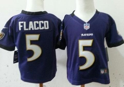 Toddler Nike Baltimore Ravens 5 Joe Flacco Purple Team Color NFL Jersey
