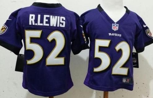 Toddler Nike Baltimore Ravens 52 Ray Lewis Purple NFL Jersey