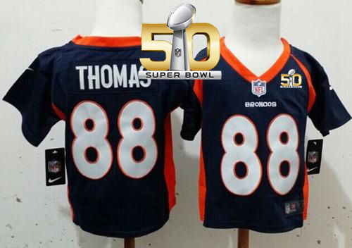 Toddler Nike Broncos 88 Demaryius Thomas Navy Blue Alternate Super Bowl 50 NFL Elite Jersey