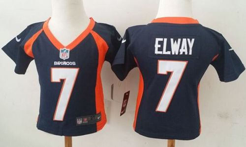 Toddler Nike Denver Broncos 7 John Elway Navy Blue Alternate NFL Elite Jersey