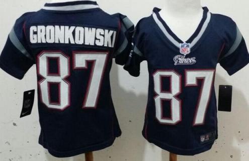 Toddler Nike New England Patriots 87 Rob Gronkowski Blue NFL Jersey