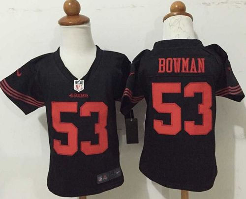 Toddler Nike San Francisco 49ers 53 NaVorro Bowman Black Alternate NFL Elite Jersey
