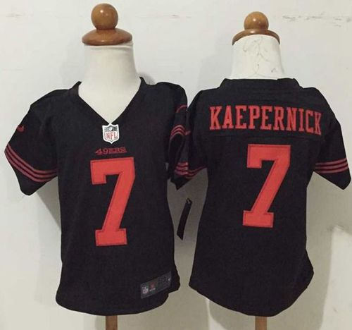 Toddler Nike San Francisco 49ers 7 Colin Kaepernick Black Alternate NFL Elite Jersey