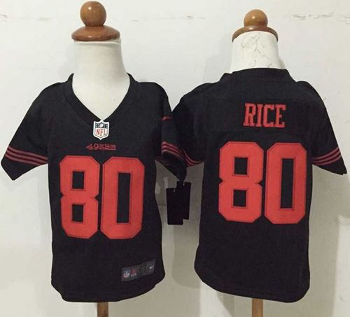 Toddler Nike San Francisco 49ers 80 Jerry Rice Black Alternate NFL Elite Jersey