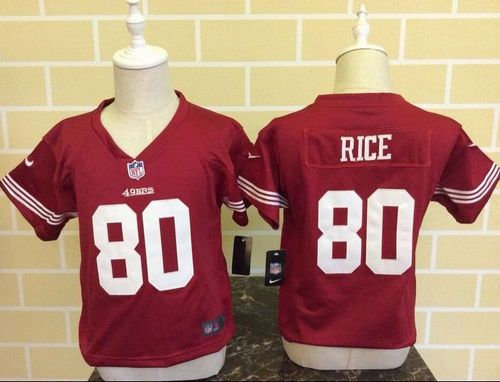 Toddler Nike San Francisco 49ers 80 Jerry Rice Red Team Color NFL Game Jersey