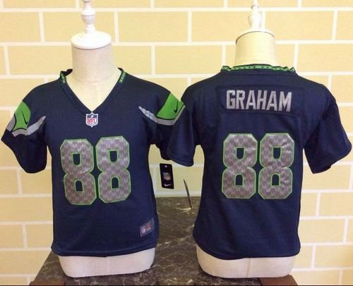 Toddler Nike Seattle Seahawks 88 Jimmy Graham Steel Blue Team Color NFL Game Jersey