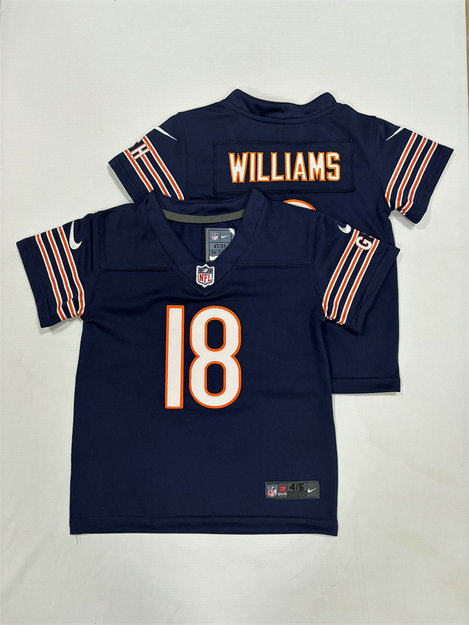 Toddlers Chicago Bears #18 Caleb Williams Navy Vapor Untouchable Stitched Football Jersey