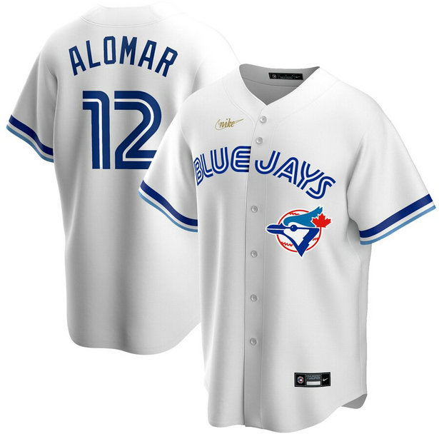 Toronto Blue Jays #12 Roberto Alomar Nike Home Cooperstown Collection Player MLB Jersey White