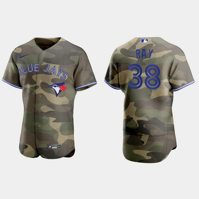 Toronto Blue Jays #38 Robbie Ray Men's Nike 2021 Armed Forces Day Authentic MLB Jersey -Camo