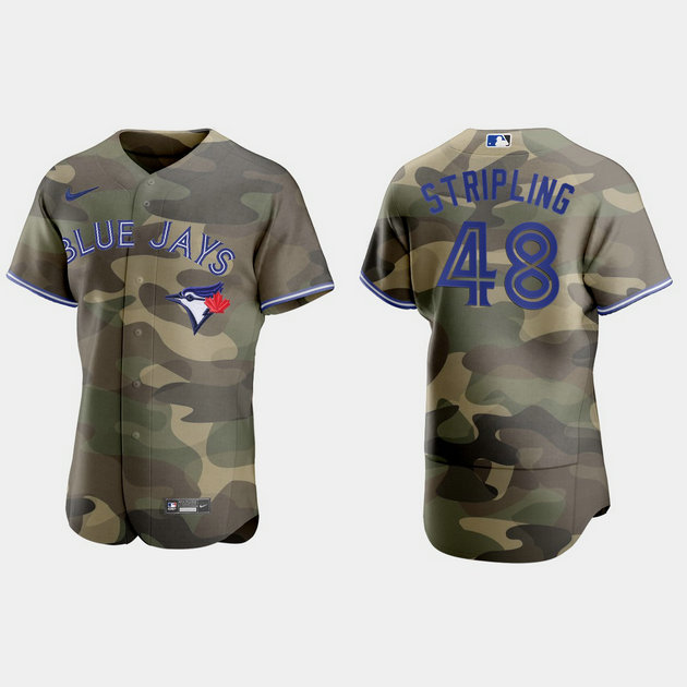 Toronto Blue Jays #48 Ross Stripling Men's Nike 2021 Armed Forces Day Authentic MLB Jersey -Camo