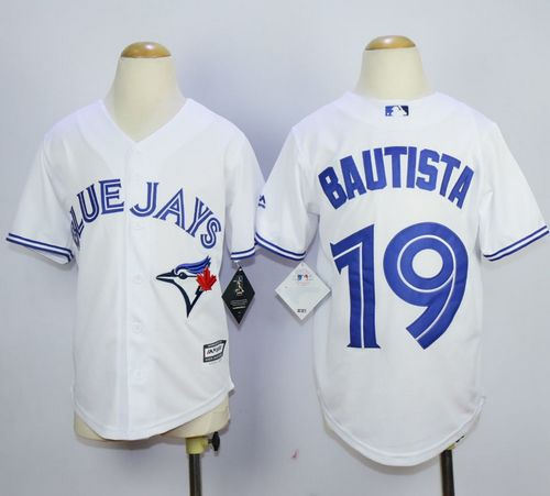 Toronto Blue Jays 19 Jose Bautista White New Cool Base Baseball MLB Jersey