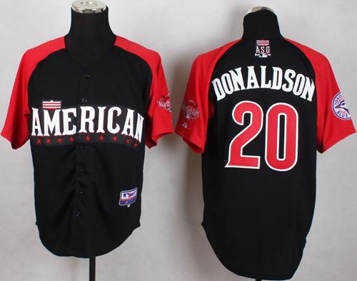 Toronto Blue Jays 20 Josh Donaldson Black 2015 All-Star American League Baseball Jersey