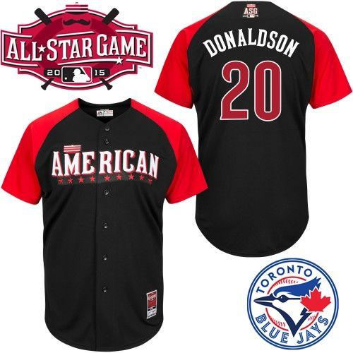 Toronto Blue Jays 20 Josh Donaldson Black 2015 All-Star American League Baseball Jerseys