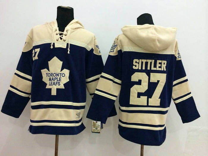 Toronto Maple Leafs 27 Darryl Sittler navy blueNHL Hockey hoddies