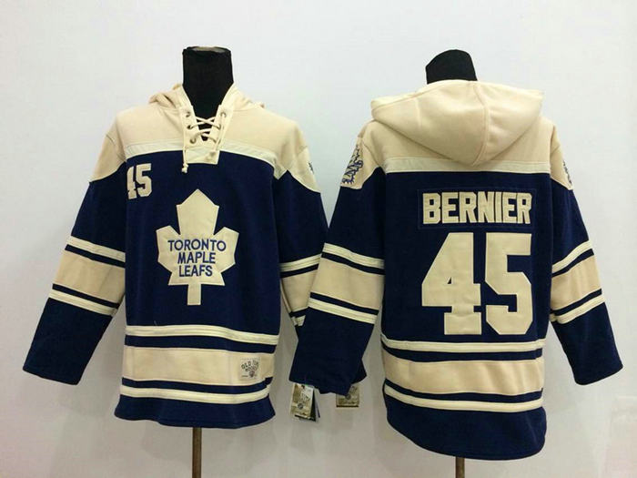 Toronto Maple Leafs 45 Jonathan Bernier navy blueNHL Hockey hoddies
