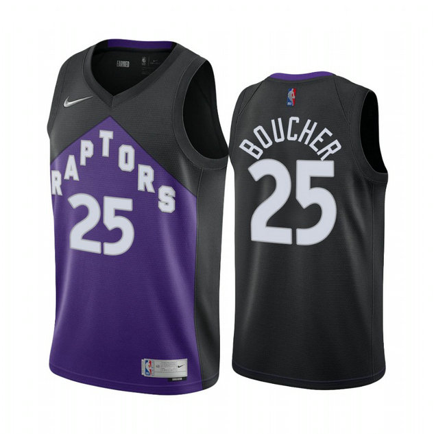 Toronto Raptors #25 Chris Boucher Purple NBA Swingman 2020-21 Earned Edition Jersey