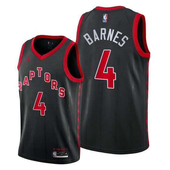 Toronto Raptors #4 Scottie Barnes Black Jersey