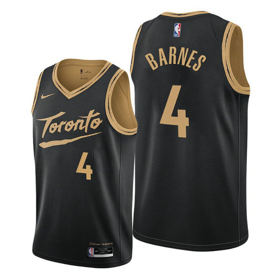 Toronto Raptors #4 Scottie Barnes Black NBA Swingman 2020-21 City Edition Jersey