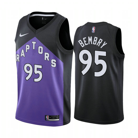 Toronto Raptors #95 DeAndre' Bembry Purple NBA Swingman 2020-21 Earned Edition Jersey