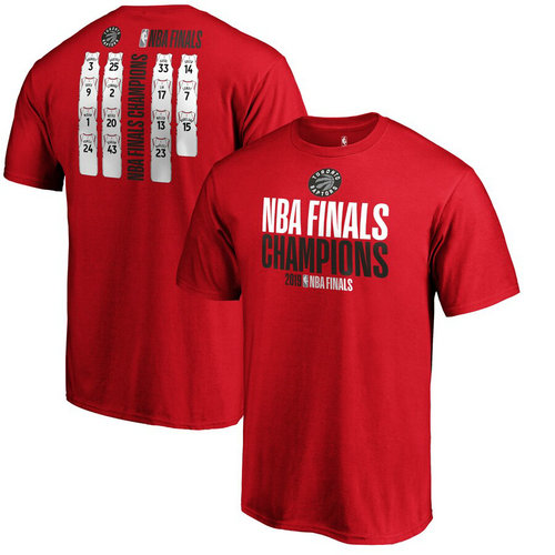 Toronto Raptors Fanatics Branded 2019 NBA Finals Champions Team Ambition Roster T-Shirt Red
