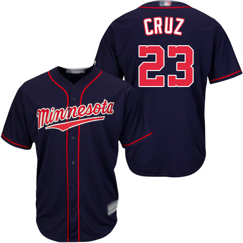 Twins #23 Nelson Cruz Navy blue Cool Base Stitched Youth Baseball Jersey