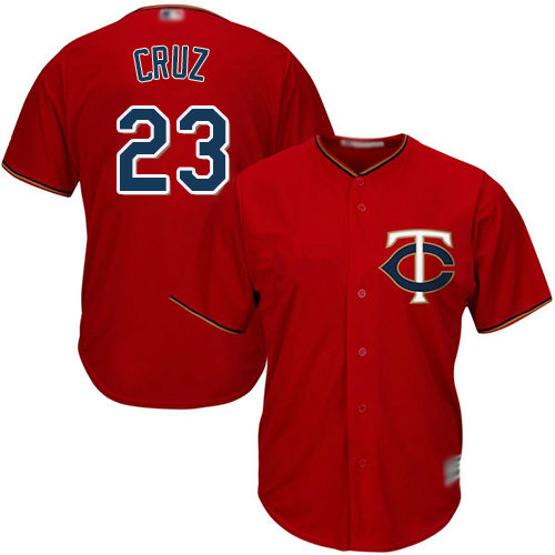 Twins #23 Nelson Cruz Red Cool Base Stitched Youth Baseball Jersey