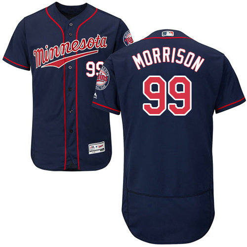 Twins #99 Logan Morrison Navy Blue Flexbase Authentic Collection Stitched Baseball Jersey