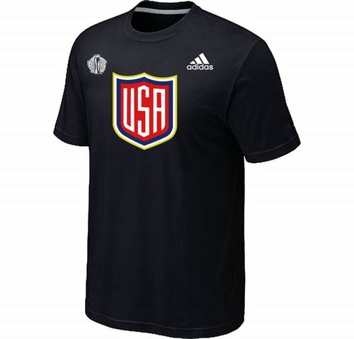 US Hockey Black 2016 World Cup of Hockey Primary Logo T-Shirt