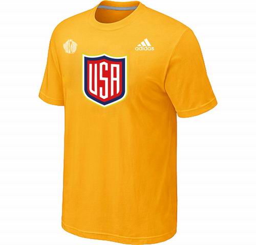 US Hockey Yellow 2016 World Cup of Hockey Primary Logo T-Shirt