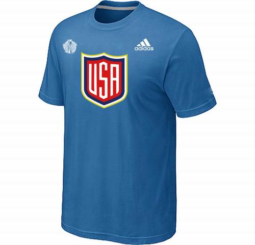 US Hockey light Blue 2016 World Cup of Hockey Primary Logo T-Shirt