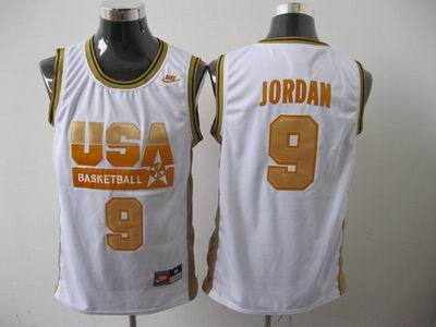 USA 9# Jordan white jersey