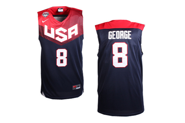 USA Dream Team 8 Paul George blue Basketball Jersey