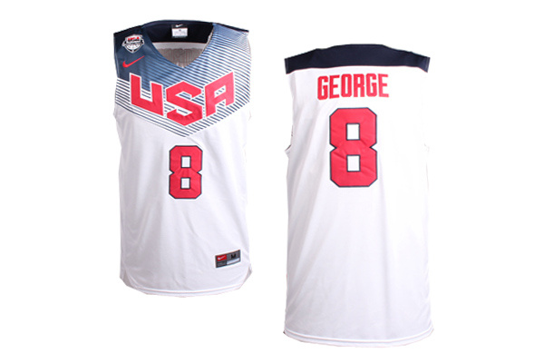 USA Dream Team 8 Paul George white Basketball Jersey