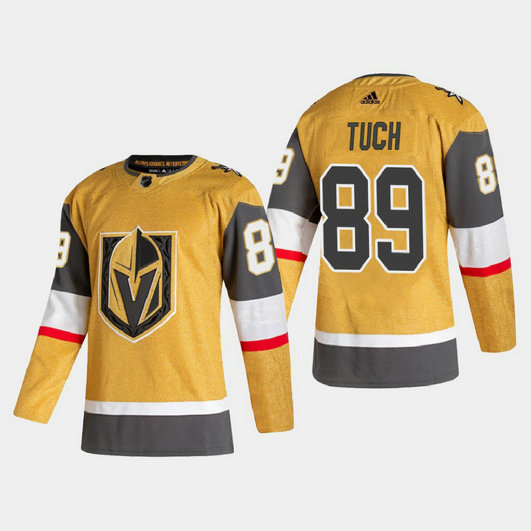 Vegas Golden Knights #89 Alex Tuch Men's Adidas 2020-21 Authentic Player Alternate Stitched NHL Jersey Gold