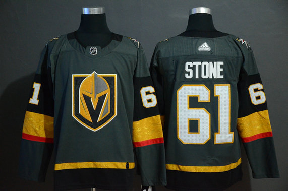 Vegas Golden Knights 61 Mark Stone Gray With Special Glittery Logo Adidas Jersey