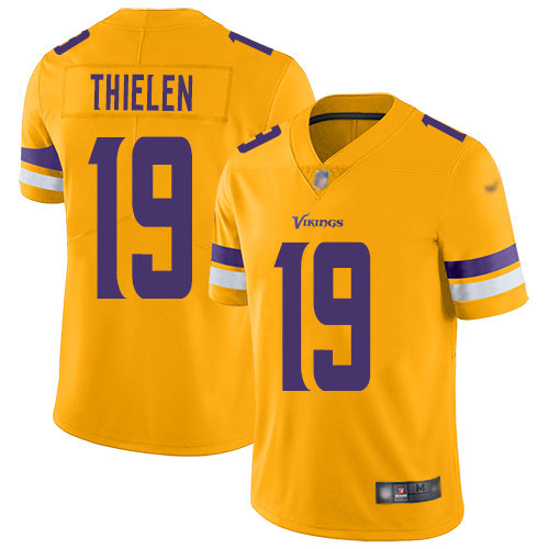 Vikings #19 Adam Thielen Gold Youth Stitched Football Limited Inverted Legend Jersey