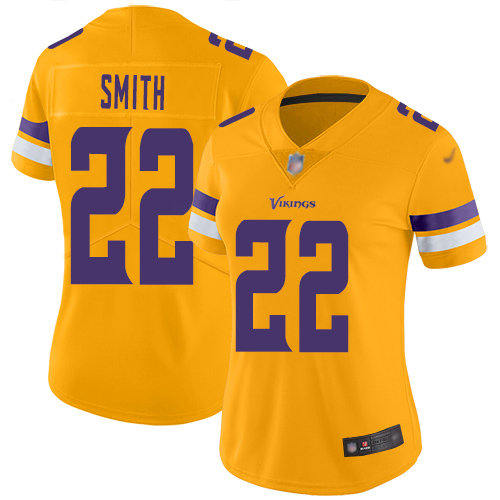 Vikings #22 Harrison Smith Gold Women's Stitched Football Limited Inverted Legend Jersey