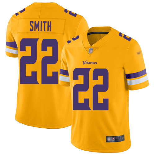 Vikings #22 Harrison Smith Gold Youth Stitched Football Limited Inverted Legend Jersey