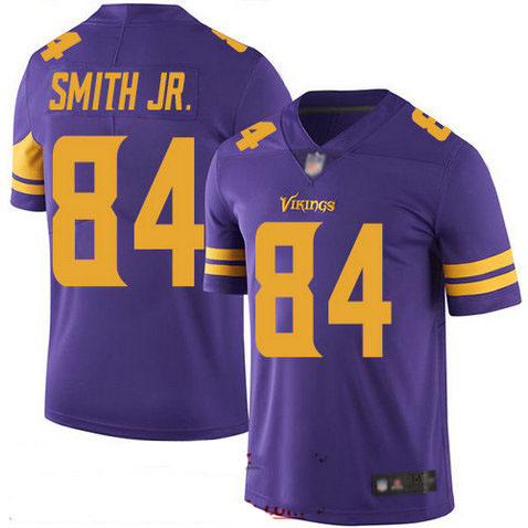 Vikings #84 Irv Smith Jr. Purple Men's Stitched Football Limited Rush Jersey