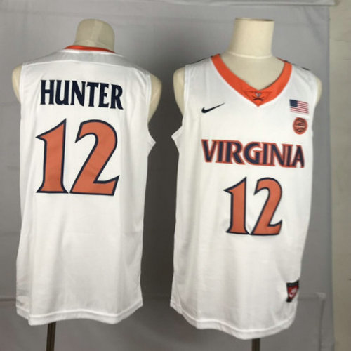Virginia Cavaliers 12 DeAndre Hunter White College Basketball Jersey